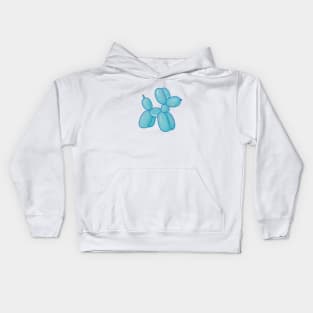 Blue Balloon Dog Animal Kids Hoodie